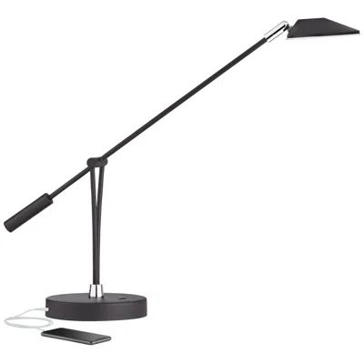 360 Lighting Arnie Satin Black Adjustable Modern Led Usb Desk Lamp
