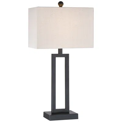 360 Lighting Aston 26" Black Finish Open Rectangle Modern Table Lamp