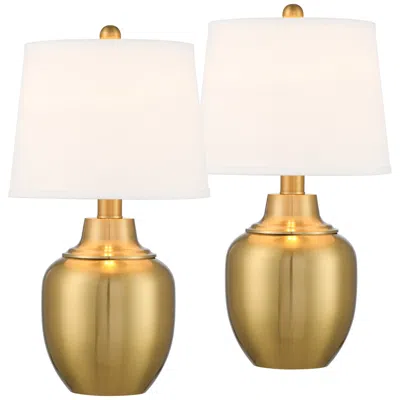 360 Lighting Becca 22" High Urn Brass Finish Table Lamps Set Of 2