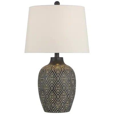 360 Lighting Benito 23 1/2" High Diamond Pattern Jar Table Lamp