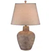 360 Lighting Bentley 29" Brown Leaf Hammered Pot Rustic Table Lamp