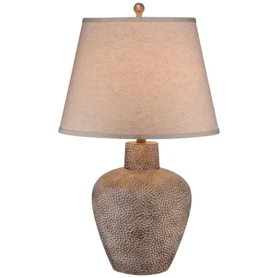 360 Lighting Bentley 29" Hammered Pot Table Lamp With Usb Dimmer