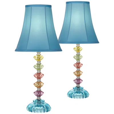 360 Lighting Bohemian 21" High Stacked Glass Table Lamps Set Of 2