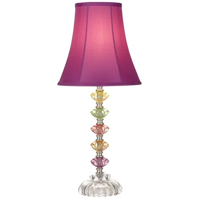 360 Lighting Bohemian Orchid 21" High Stacked Glass Table Lamp