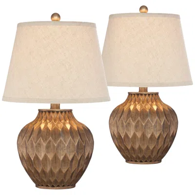 360 Lighting Buckhead Bronze 22" Small Urn Accent Table Lamps Set Of 2