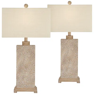 360 Lighting Caldwell 26 3/4" Hammered Base Table Lamps Set Of 2