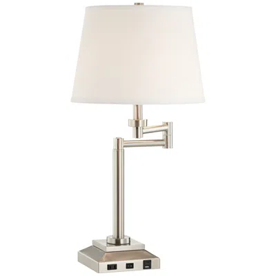 360 Lighting Camber 28" Workstation Swing Arm Outlet And Usb Desk Lamp