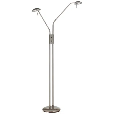 360 Lighting Casper Adjustable Nickel 2-light Led Pharmacy Floor Lamp