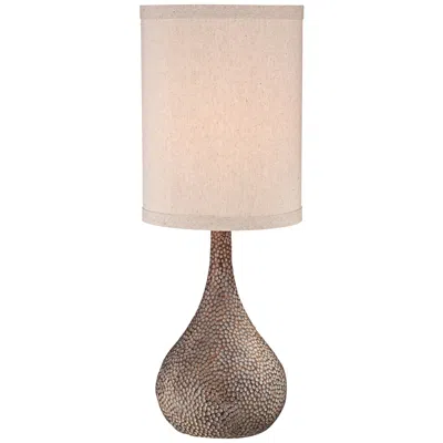 360 Lighting Chalane 31 1/4" Hammered Bronze Lamp With Usb Cord Dimmer