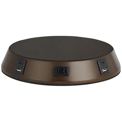 360 Lighting Charging Usb-outlet 8 1/2" Touch Sensor Bronze Workstation Base