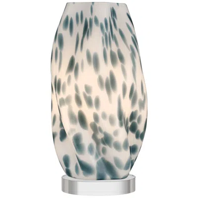 360 Lighting Chelsea 13" High Blue And White Spotted Accent Lamp