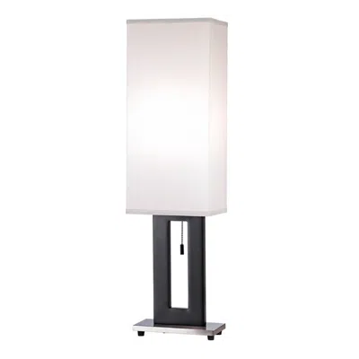 360 Lighting Clark 30" Black And White Modern Pull-chain Table Lamp