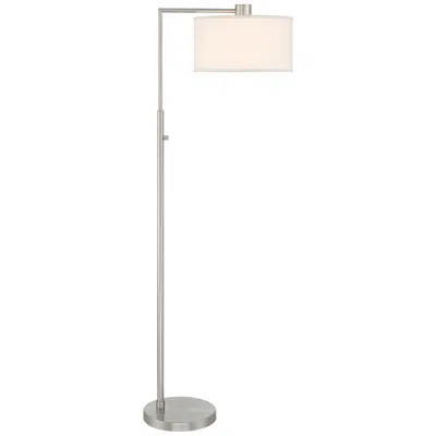 360 Lighting Colby 61" High Brushed Nickel Downbridge Floor Lamp