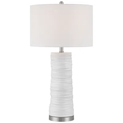 360 Lighting Contours 27 1/2" High Modern White Ceramic Table Lamp With Dimmer