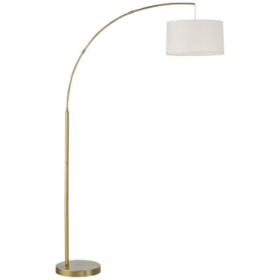 360 Lighting Cora 72" Brass Metal Arc Floor Lamp With Usb Dimmer