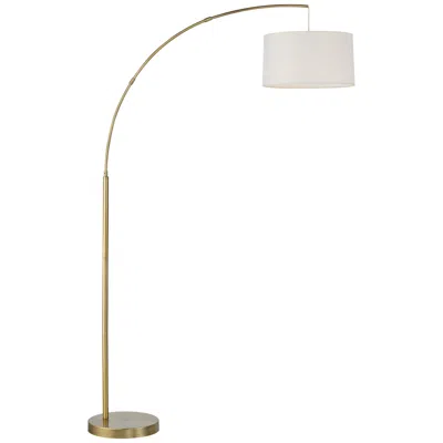 360 Lighting Cora 72" High Brass Metal Modern Arc Floor Lamp