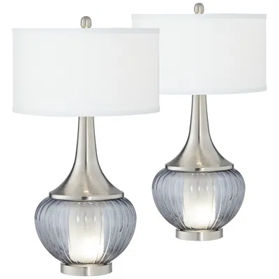 360 Lighting Courtney 28 1/2" Glass Night Light Table Lamps Set Of 2