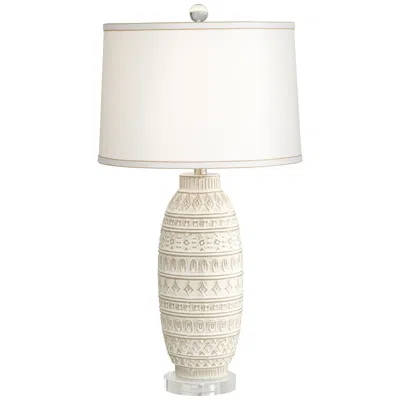360 Lighting Cullen 30 1/2" High Modern Almond Ceramic Table Lamp