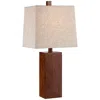 360 Lighting Darryl 23" High Wood Finish Rectangular Table Lamp