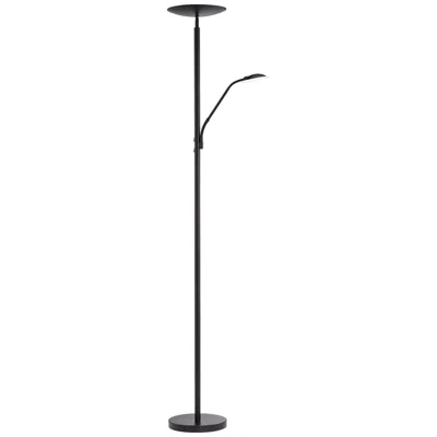 360 Lighting Decker 71 1/2" Black Modern Led Reading Light Floor Lamp