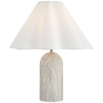 360 Lighting Demi 17 3/4" High Marbleized Beige Metal Accent Table Lamp