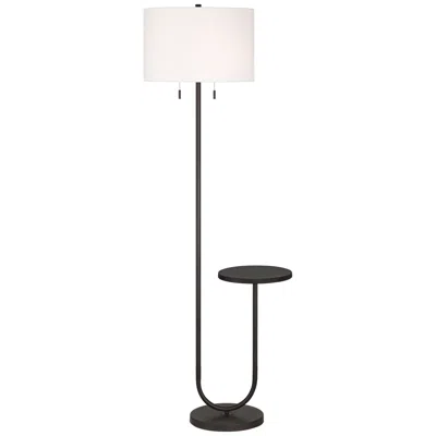 360 Lighting Deva 61" High Modern Bronze Side Table Floor Lamp