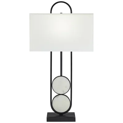 360 Lighting Eleanor 32 1/4" Black And White Marble Modern Table Lamp