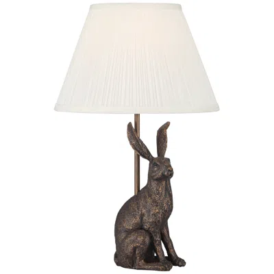 360 Lighting Elior Rabbit 17 1/2" High Bronze And White Accent Table Lamp