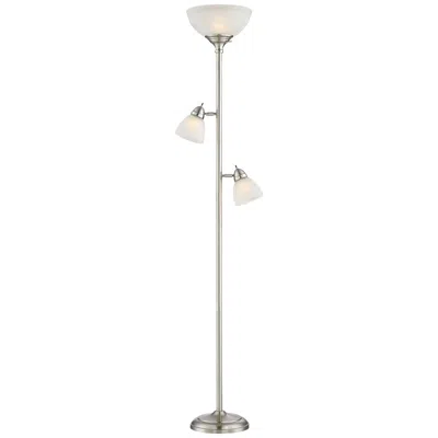 360 Lighting Ellery 72" Nickel Tree Torchiere 3-light Floor Lamp
