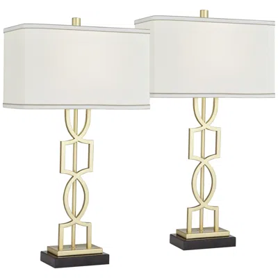 360 Lighting Evan 28 1/4" Gold Modern Luxe Table Lamps Set Of 2