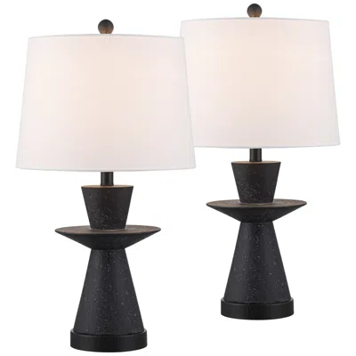 360 Lighting Fiona 24 1/2" High Modern Usb Table Lamps Set Of 2