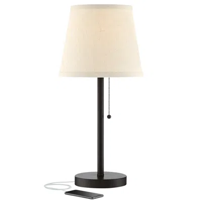 360 Lighting Flesner 20" High Accent Table Lamp With Usb Ports