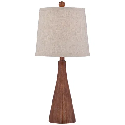 360 Lighting Fraiser 23 1/2" High Tapered Faux Wood Modern Table Lamp