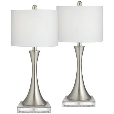 360 Lighting Gerson 25 1/2" Lamps Set With Dimmers And Square Risers