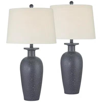 360 Lighting Glenwood 28" Charcoal Gray Table Lamps Set Of 2