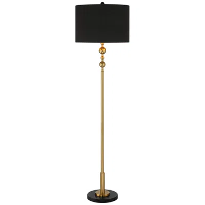 360 Lighting Harlowe 63" High Black And Gold Floor Lamp