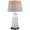 360 Lighting Helene Ceramic Table Lamp With Dimmable Usb Workstation Base