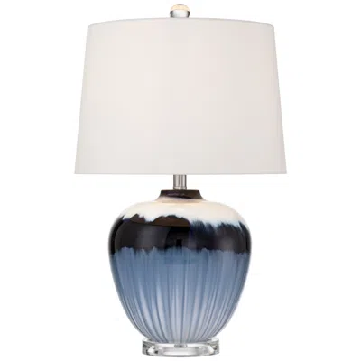 360 Lighting Hulda 26" High Blue Art Glass Table Lamp