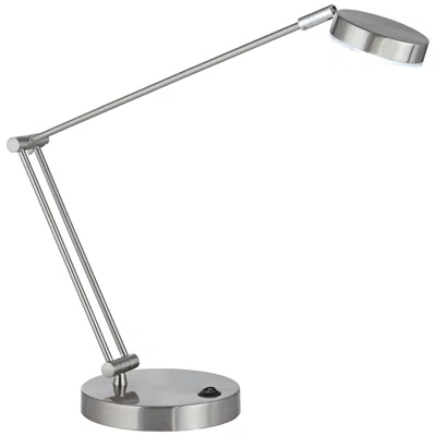 360 Lighting Jarrett Satin Nickel Contemporary Adjustable Led Desk Lamp