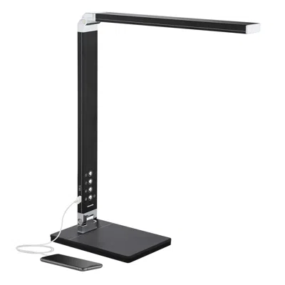 360 Lighting Jett 16 1/2" Black Modern Led Desk Lamp With Usb Port