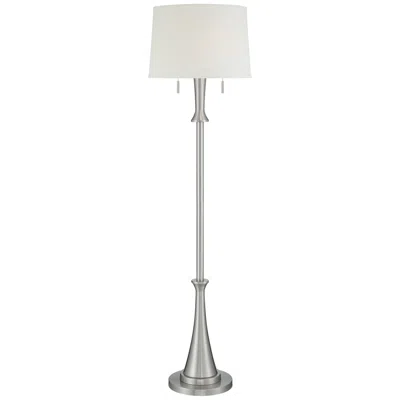 360 Lighting Karl 63 3/4" High Luxe Modern Brushed Nickel Floor Lamp