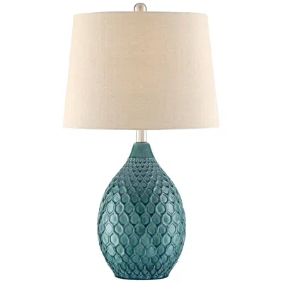 360 Lighting Kate 24 3/4" Sea Foam Ceramic Table Lamp With Usb Dimmer