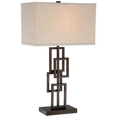 360 Lighting Kory 26 1/2" Stacked Rectangles Lamp With Usb Cord Dimmer