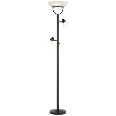360 Lighting Lang 70" High 3-in-1 Bronze Torchiere Floor Lamp