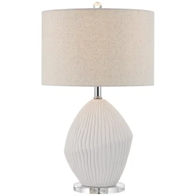 360 Lighting Lara 23" High Sand White Modern Coastal Table Lamp