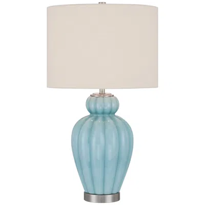 360 Lighting Leros 27 1/2" High Blue Sky Glass Gourd Table Lamp