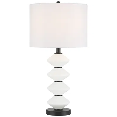 360 Lighting Lucy 26 1/2" High Black And White Glass Table Lamp With Dimmer