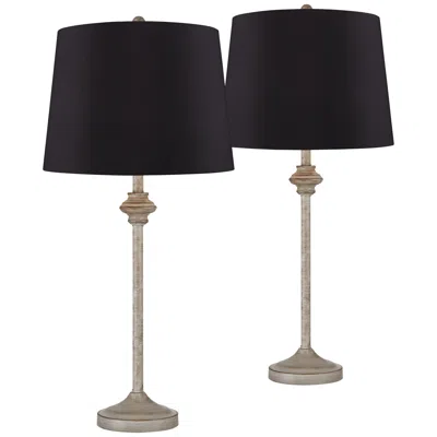 360 Lighting Lynn 26" High Beige And Black Buffet Lamps Set Of 2