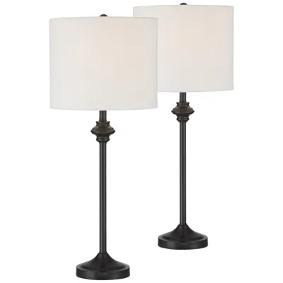360 Lighting Lynn 26" High Black Metal Buffet Table Lamps Set Of 2