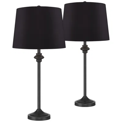 360 Lighting Lynn 26" High Bronze Black Buffet Lamps Set Of 2